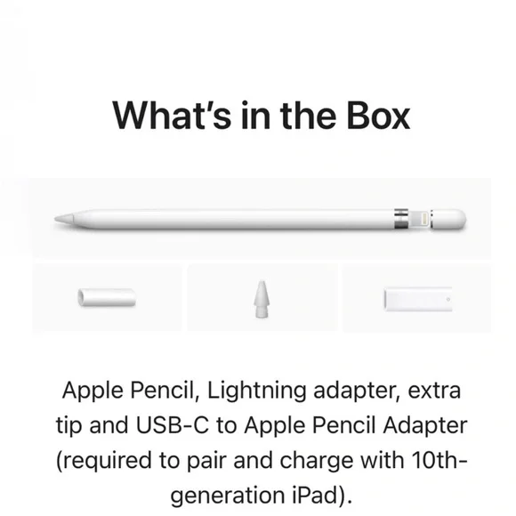 Apple Pencil (1st Generation) with USB-C to Pencil Adapter - White New in Box - Picture 7 of 8